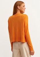 Bayan Turuncu Nature Friendly Crop Triko Hırka ( TENCEL™ )