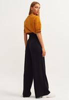 Bayan Siyah Nature Friendly Wide-Leg Pantolon ( TENCEL™ )
