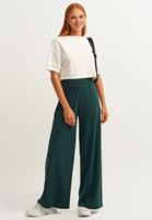Bayan Yeşil Nature Friendly Wide-Leg Pantolon ( TENCEL™ )