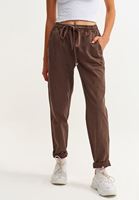 Bayan Kahverengi Yumuşak Dokulu Baggy Pantolon ( TENCEL™ ) 