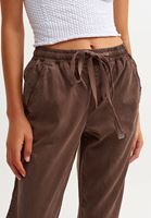 Bayan Kahverengi Yumuşak Dokulu Baggy Pantolon ( TENCEL™ ) 