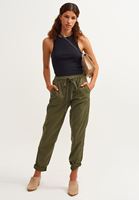 Bayan Yeşil Yumuşak Dokulu Baggy Pantolon ( TENCEL™ ) 