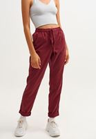Bayan Bordo Yumuşak Dokulu Baggy Pantolon ( TENCEL™ ) 