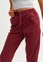Bayan Bordo Yumuşak Dokulu Baggy Pantolon ( TENCEL™ ) 