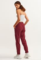 Bayan Bordo Yumuşak Dokulu Baggy Pantolon ( TENCEL™ ) 
