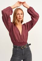 Bayan Bordo Nature Friendly Bohem Bluz ( TENCEL™ )