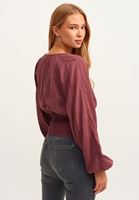 Bayan Bordo Nature Friendly Bohem Bluz ( TENCEL™ )