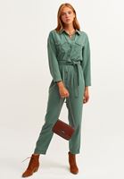 Bayan Yeşil Nature Friendly Cepli Tulum ( TENCEL™ )