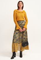 Bayan Sarı Fırfırlı Bluz