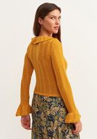 Bayan Sarı Fırfırlı Bluz