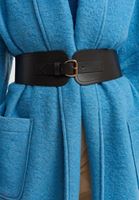 Bayan Siyah Vegan Süet Kemer