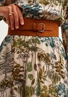 Bayan Kahverengi Vegan Süet Kemer