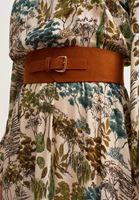 Bayan Kahverengi Vegan Süet Kemer