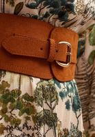 Bayan Kahverengi Vegan Süet Kemer