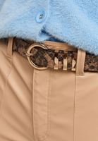 Bayan Açık Kahverengi Dokulu Casual Kemer