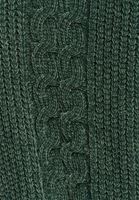 Bayan Yeşil Saç Örgülü Şönil Hırka