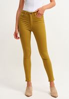 Bayan Yeşil Toparlayıcı Etkili Skinny Pantolon  ( TENCEL™ )