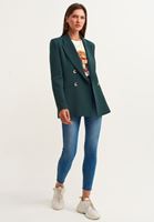 Bayan Yeşil Special Çift Düğmeli Blazer Ceket