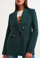 Bayan Yeşil Special Çift Düğmeli Blazer Ceket