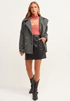 Bayan Pembe Fermuarlı Cut-Out Top