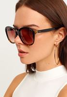 Bayan Kahverengi Yuvarlak Çerçeve Detaylı Gözlük