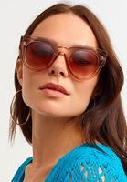 Bayan Pembe Şeffaf Çerçeveli Güneş Gözlüğü