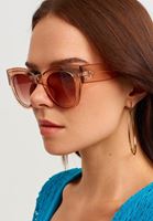 Bayan Pembe Şeffaf Çerçeveli Güneş Gözlüğü