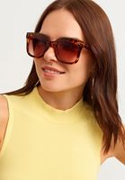 Bayan Çok Renkli Kalın Çerçeveli Güneş Gözlüğü