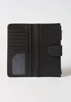 Bayan Siyah Fermuarlı Çok Gözlü Cüzdan