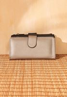 Bayan Gümüş Fermuarlı Çok Gözlü Cüzdan