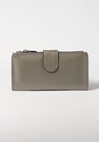 Bayan Gümüş Fermuarlı Çok Gözlü Cüzdan