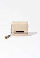 Bayan Bej Çok Gözlü Süet Cüzdan