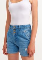 Bayan Mavi Denim Mini Şort