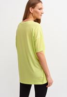 Bayan Yeşil Kısa Kollu Oversize Tişört ( MODAL )