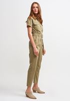 Bayan Yeşil Kemer Detaylı Tulum