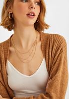 Bayan Altın Çoklu Zincir Kolye