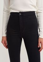 Bayan Siyah Ultra Yüksek Bel Denim Pantolon