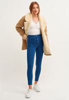 Bayan Mavi Ultra Yüksek Bel Denim Pantolon