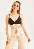 Bayan Siyah Üçgen Detaylı Büstiyer