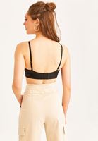 Bayan Siyah Üçgen Detaylı Büstiyer