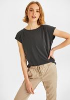 Bayan Siyah Sırt Detaylı Yumuşak Tuşeli Bluz