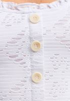 Bayan Beyaz Dantelli Crop Atlet