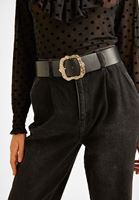 Bayan Siyah Toka Detaylı Kemer