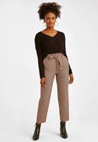 Women Black Checked Detailed Pant