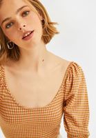 Bayan Çok Renkli Balon Kollu Bluz