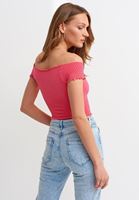 Bayan Mavi Yüksek Bel Crop Straight Pantolon