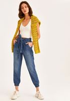 Bayan Mavi Ultra Yüksek Bel Denim Jogger ( TENCEL™ )