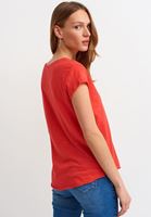 Bayan Kırmızı V Yaka Tişört