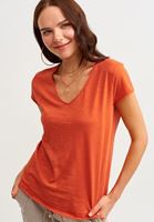 Bayan Kırmızı V Yaka Tişört