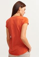 Bayan Kırmızı V Yaka Tişört